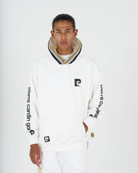 pierre cardin golf × ESTNATION logodesign long sleeve hoodie｜WHITE
