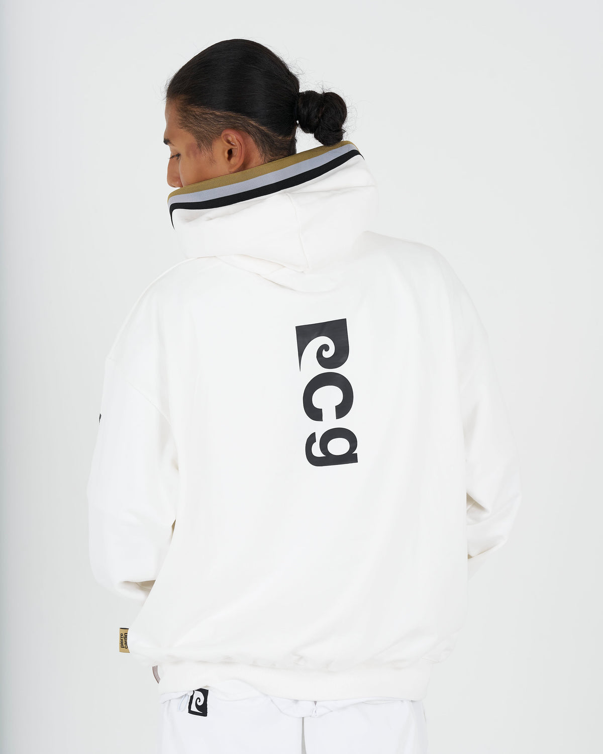 pierre cardin golf × ESTNATION logodesign long sleeve hoodie｜WHITE