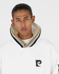 pierre cardin golf × ESTNATION logodesign long sleeve hoodie｜WHITE