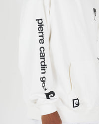 pierre cardin golf × ESTNATION logodesign long sleeve hoodie｜WHITE