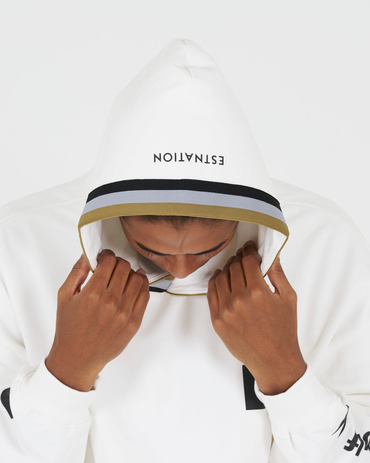 pierre cardin golf × ESTNATION logodesign long sleeve hoodie｜WHITE