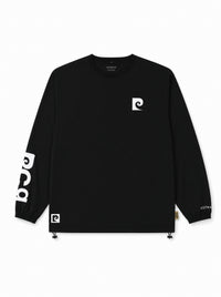 pierre cardin golf × ESTNATION logodesign long sleeve piste｜BLACK