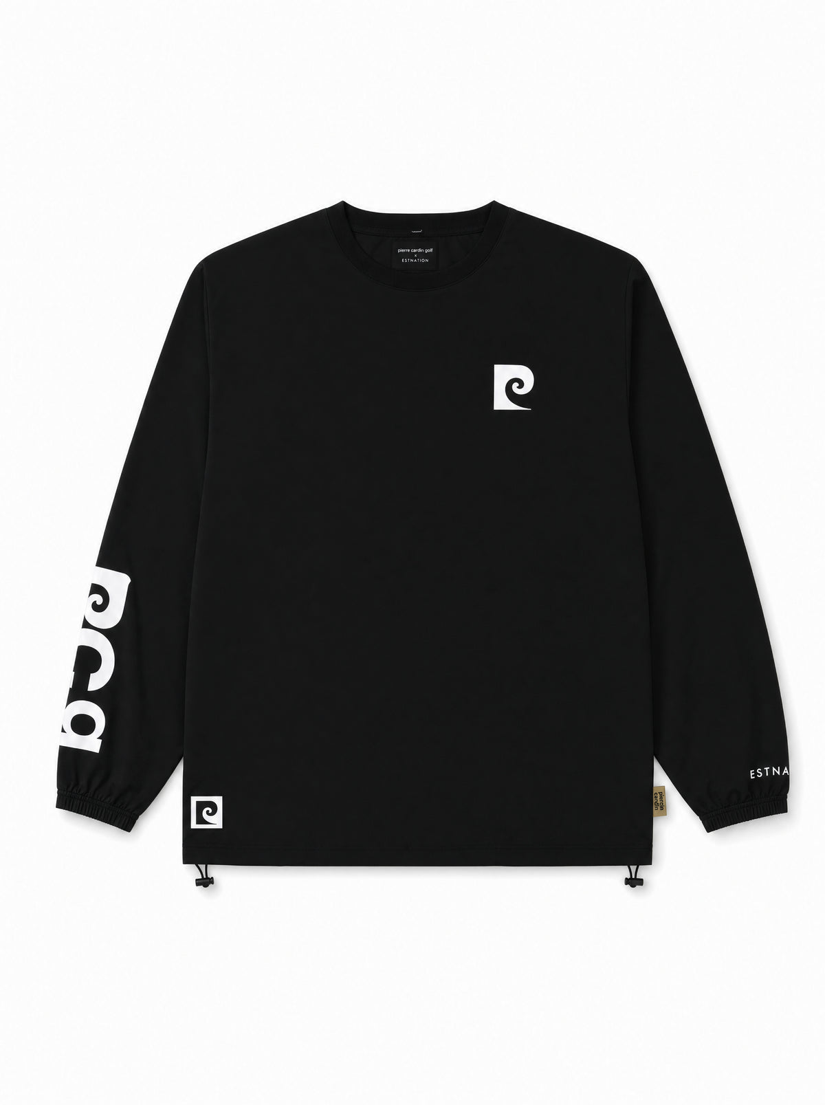 pierre cardin golf × ESTNATION logodesign long sleeve piste｜BLACK