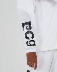 pierre cardin golf × ESTNATION logodesign long sleeve piste｜WHITE