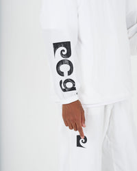 pierre cardin golf × ESTNATION logodesign long sleeve piste｜WHITE