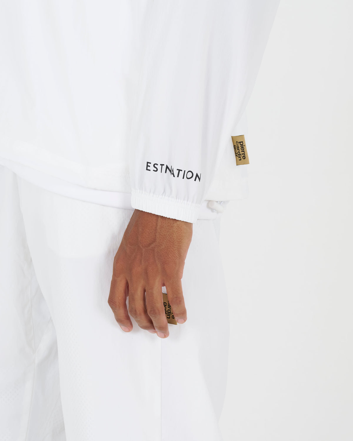 pierre cardin golf × ESTNATION logodesign long sleeve piste｜WHITE