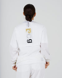 pierre cardin golf × ESTNATION logodesign long sleeve piste｜WHITE