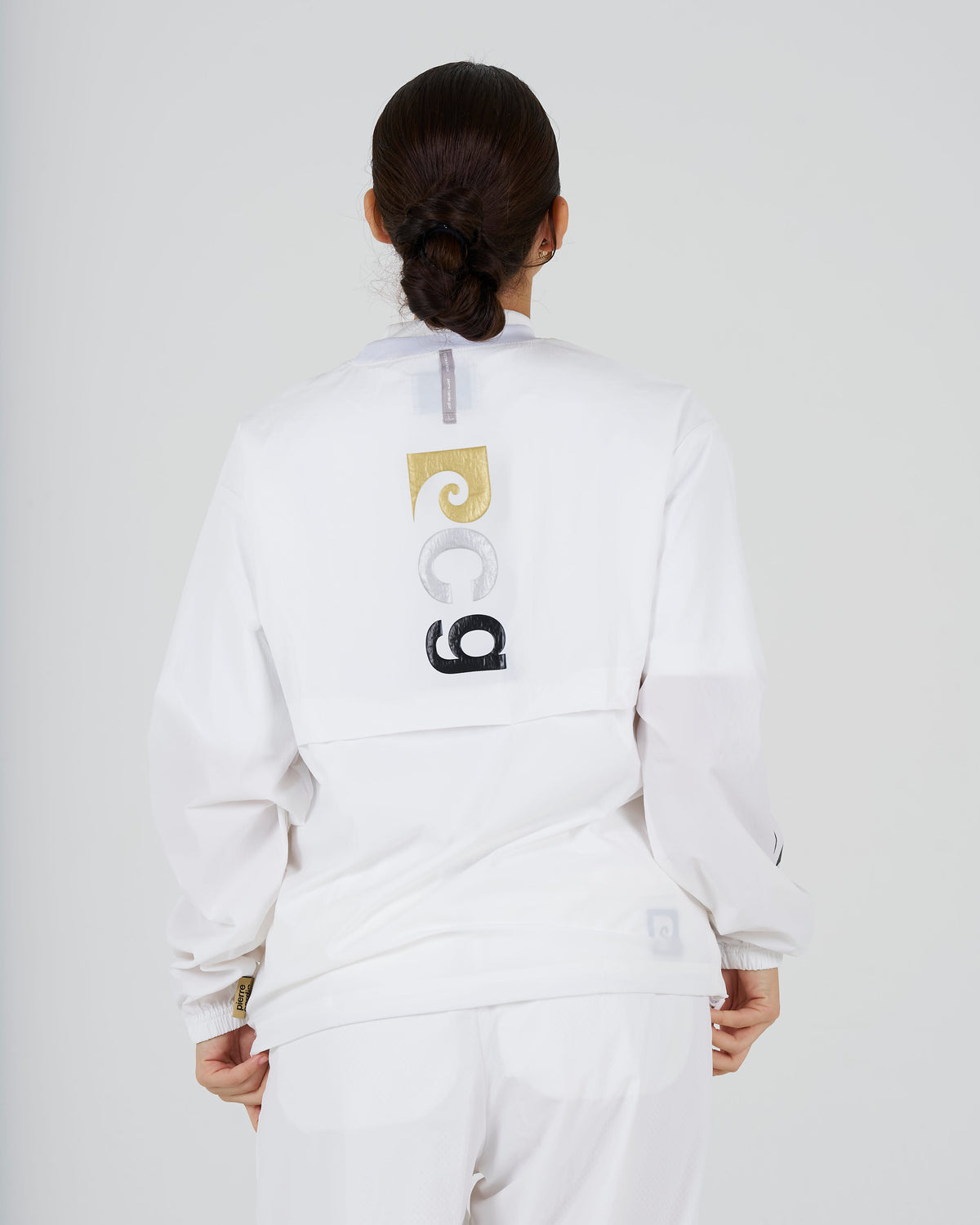 pierre cardin golf × ESTNATION logodesign long sleeve piste｜WHITE