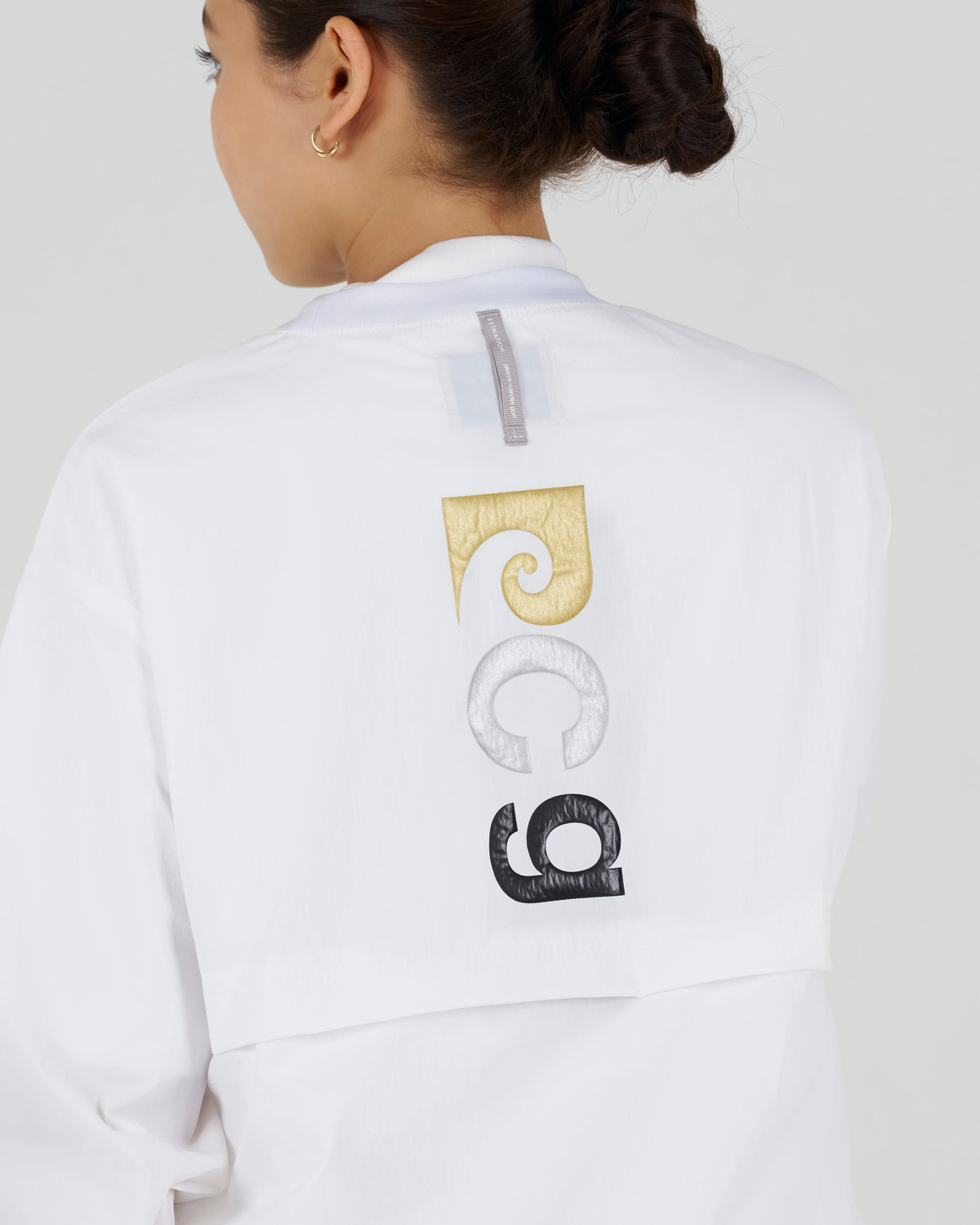 pierre cardin golf × ESTNATION logodesign long sleeve piste｜WHITE