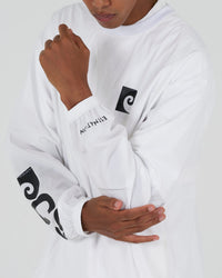pierre cardin golf × ESTNATION logodesign long sleeve piste｜WHITE