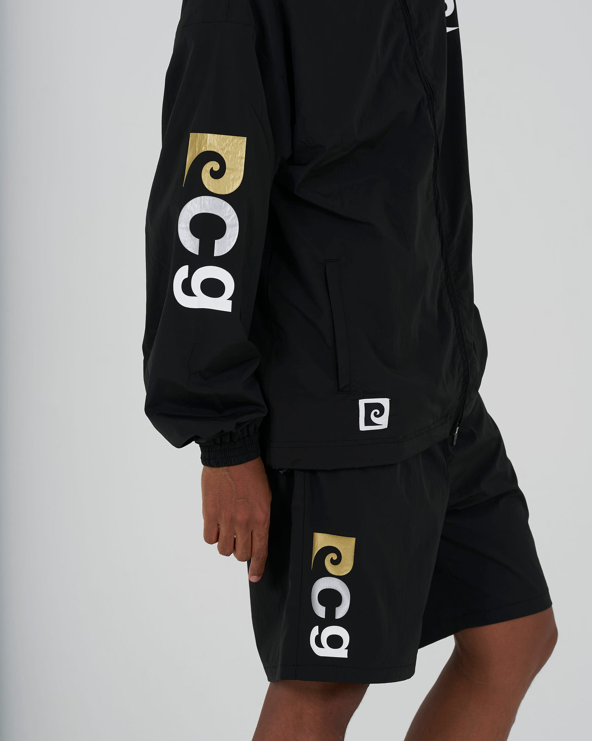 pierre cardin golf × ESTNATION logodesign long sleeve zip blouson｜BLACK