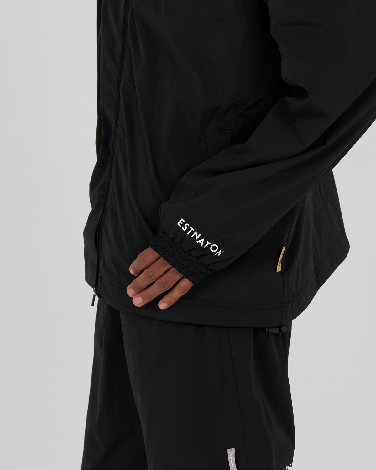 pierre cardin golf × ESTNATION logodesign long sleeve zip blouson｜BLACK