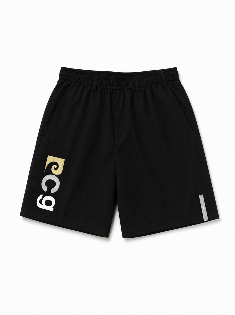 pierre cardin golf × ESTNATION logodesign short pants｜BLACK