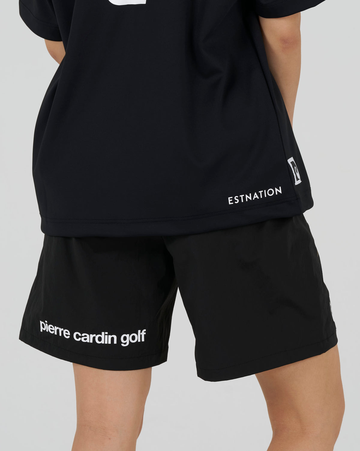 pierre cardin golf × ESTNATION logodesign short pants｜BLACK