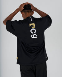 pierre cardin golf × ESTNATION logodesign short sleeve mock neck｜BLACK