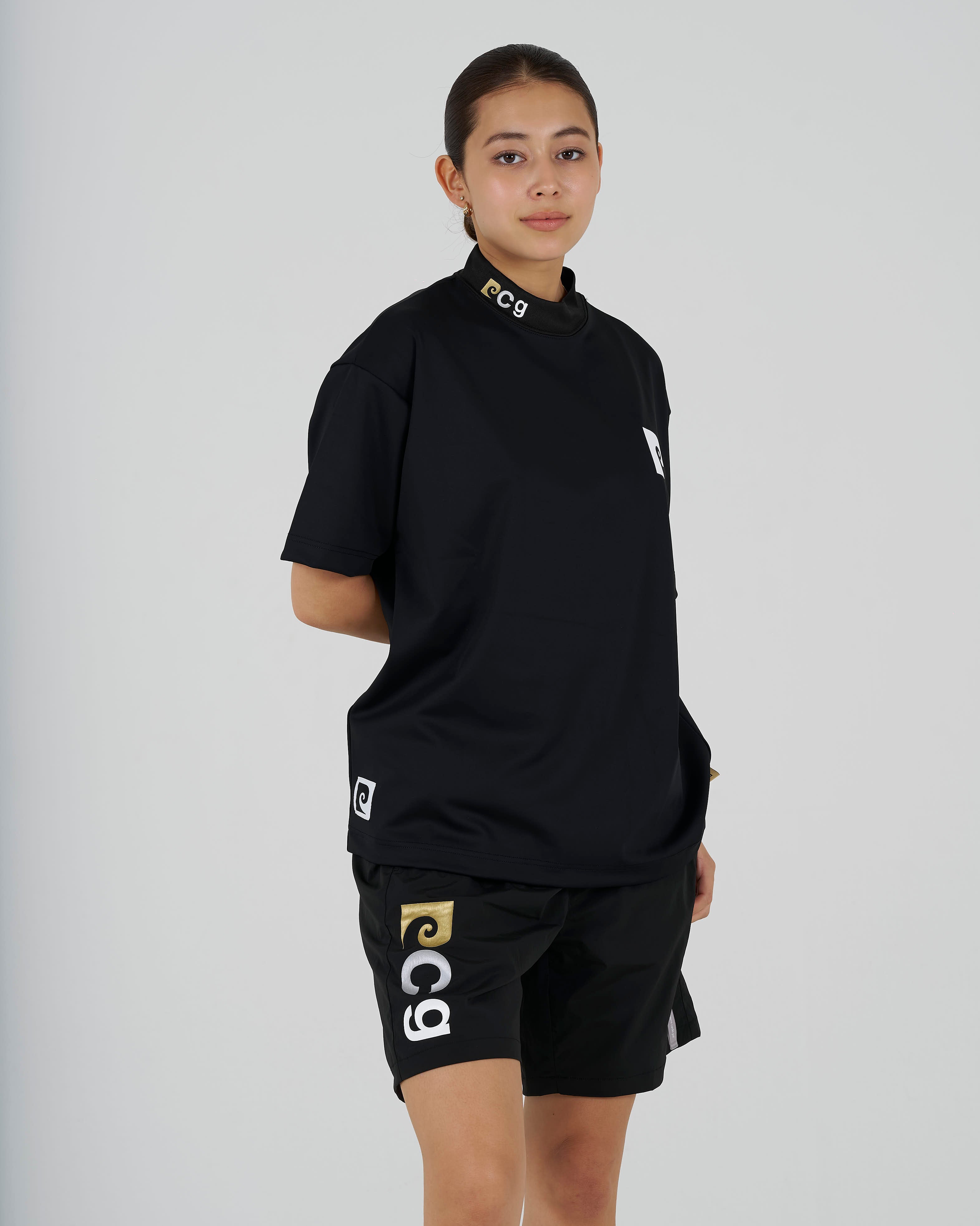 pierre cardin golf × ESTNATION logodesign short sleeve mock neck
