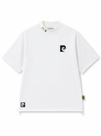 pierre cardin golf × ESTNATION logodesign short sleeve mock neck｜WHITE