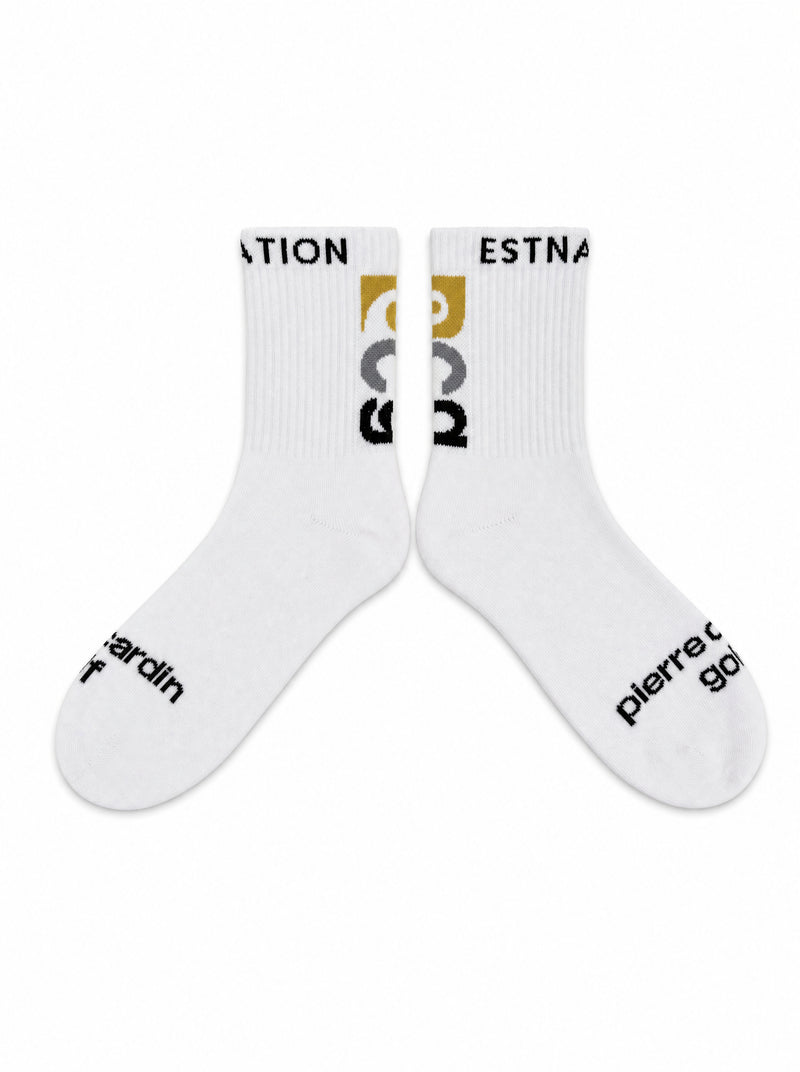 pierre cardin golf × ESTNATION logodesign sox｜WHITE