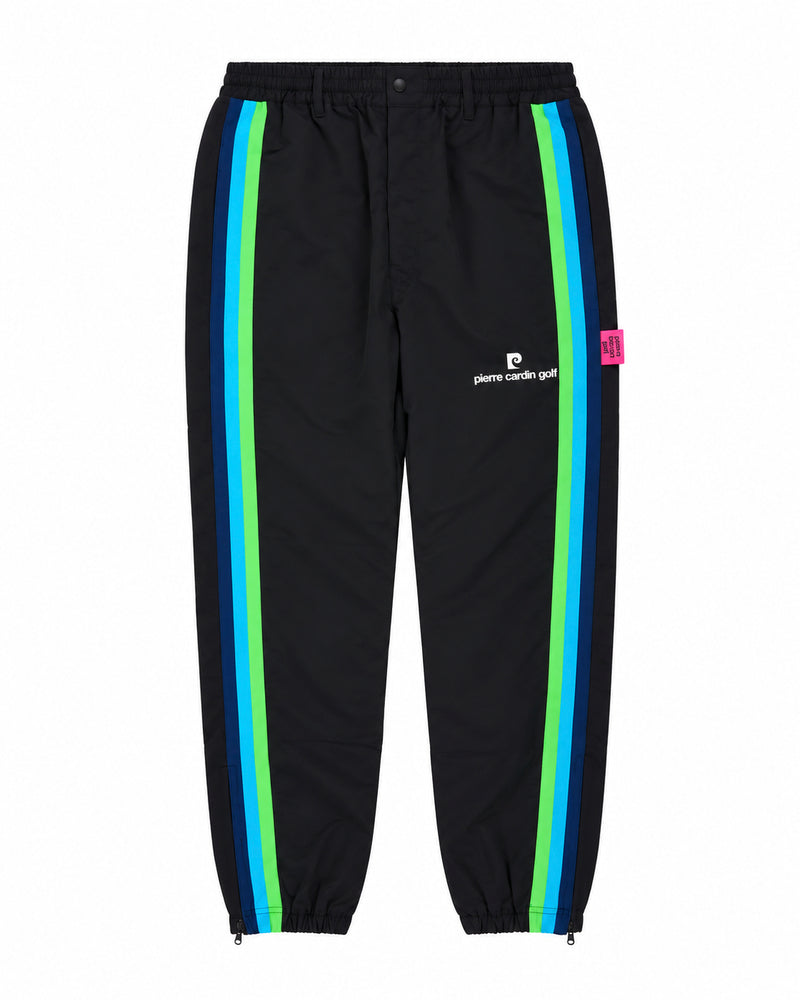 pierre cardin multi line easy long pants｜BLACK