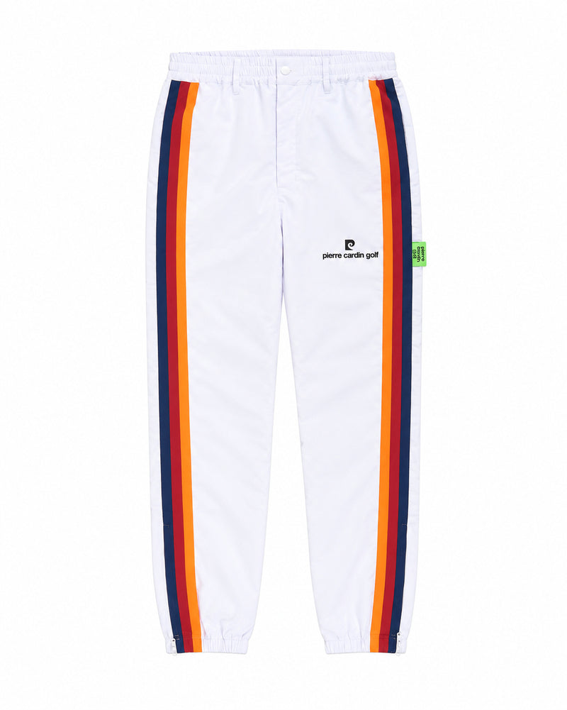 pierre cardin multi line easy long pants｜WHITE