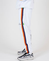 pierre cardin multi line easy long pants｜WHITE