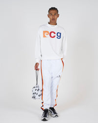 pierre cardin multi line easy long pants｜WHITE