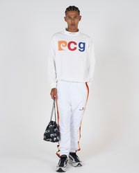 pierre cardin multi line easy long pants｜WHITE