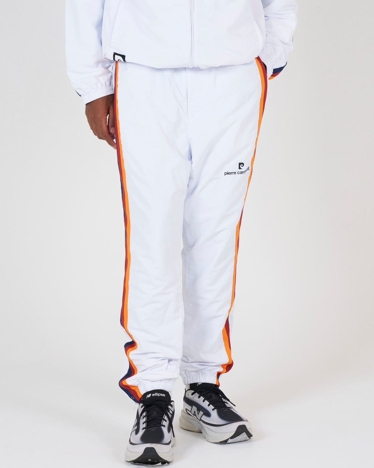 pierre cardin multi line easy long pants｜WHITE