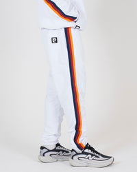 pierre cardin multi line easy long pants｜WHITE