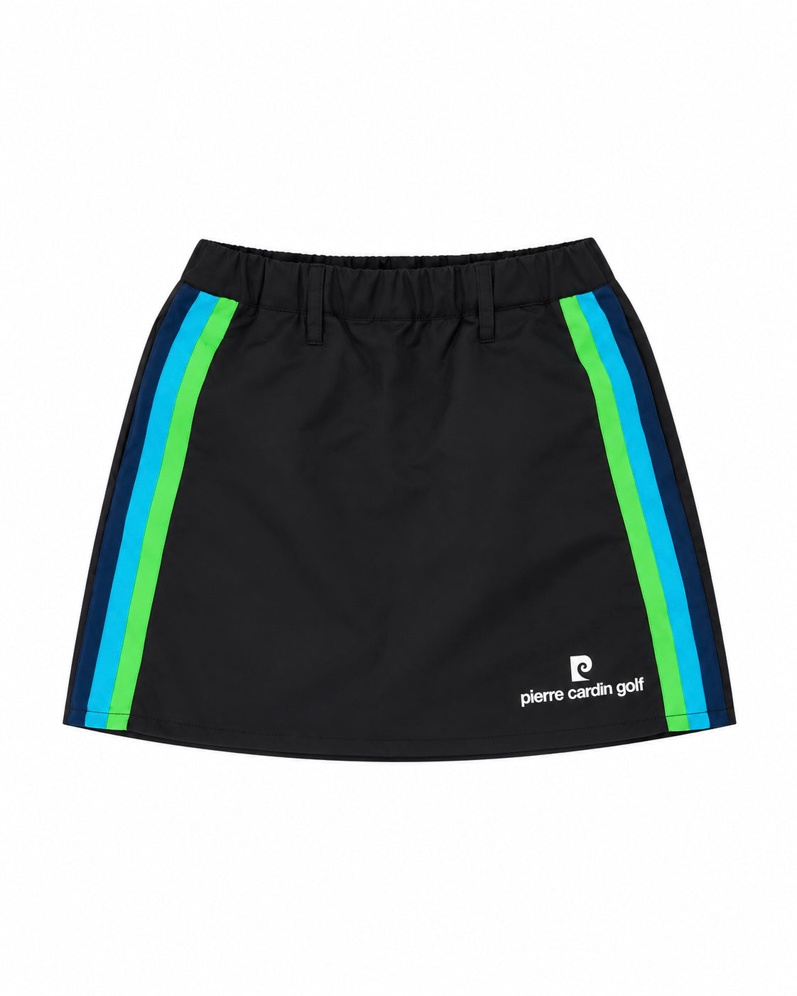 pierre cardin multi line skirt｜BLACK