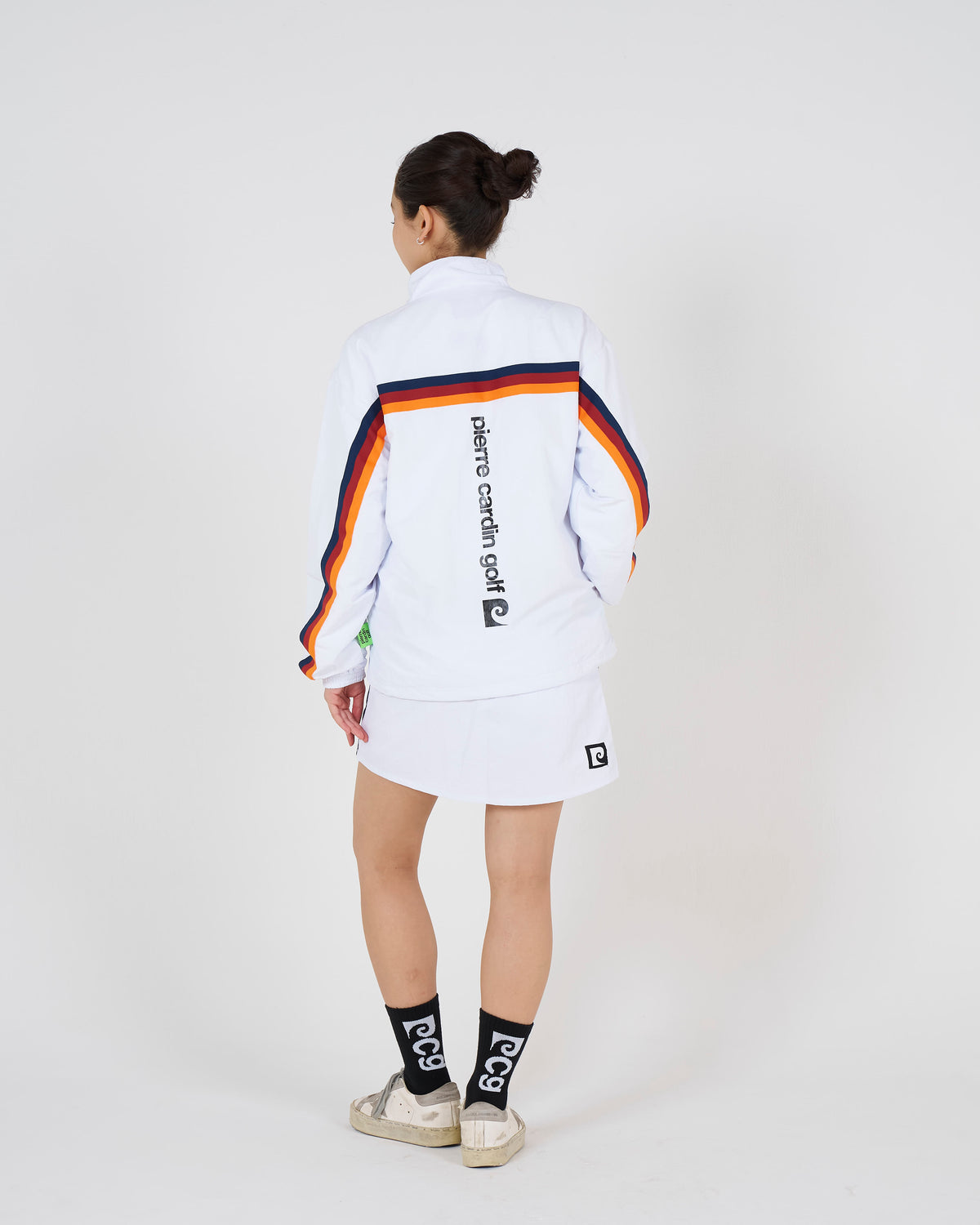 pierre cardin multi line zipup blouson｜WHITE