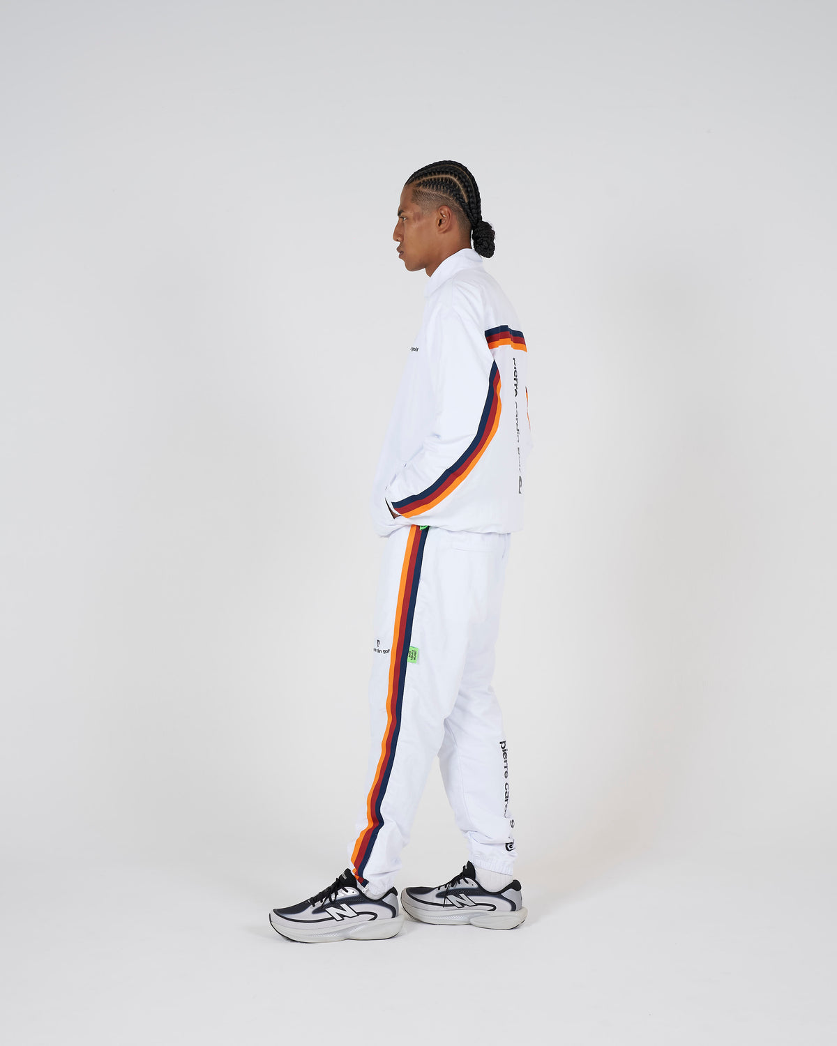 pierre cardin multi line zipup blouson｜WHITE