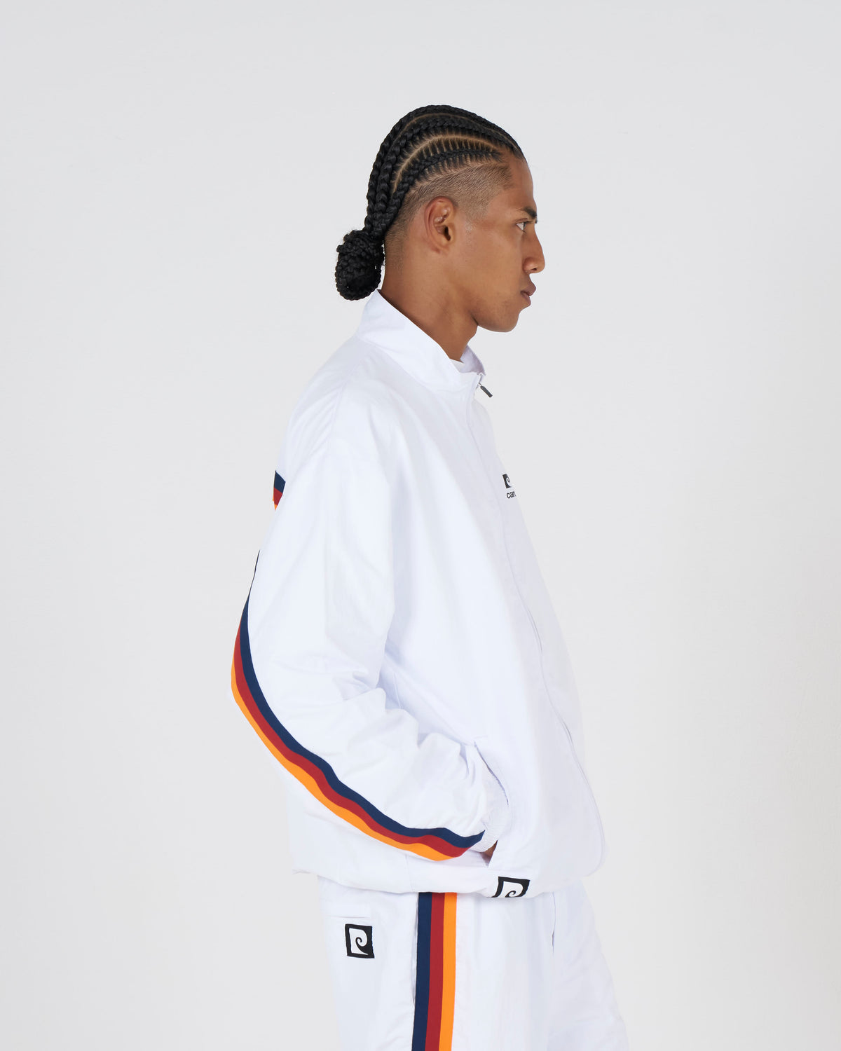 pierre cardin multi line zipup blouson｜WHITE