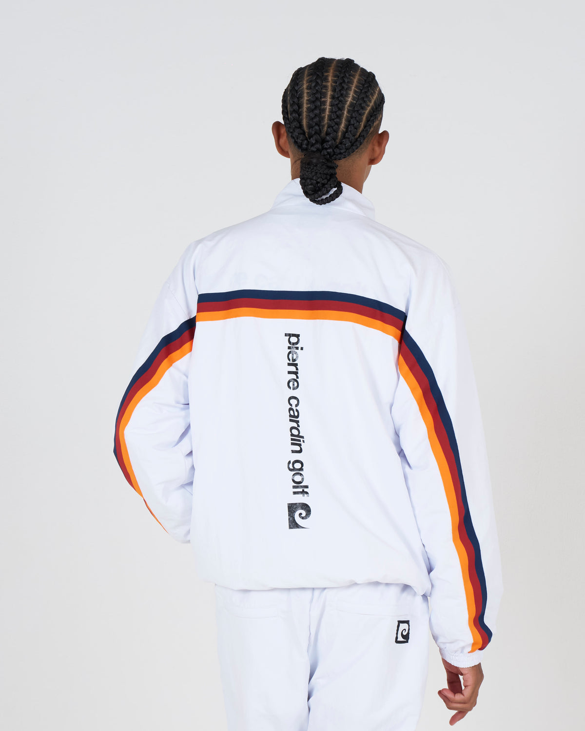 pierre cardin multi line zipup blouson｜WHITE